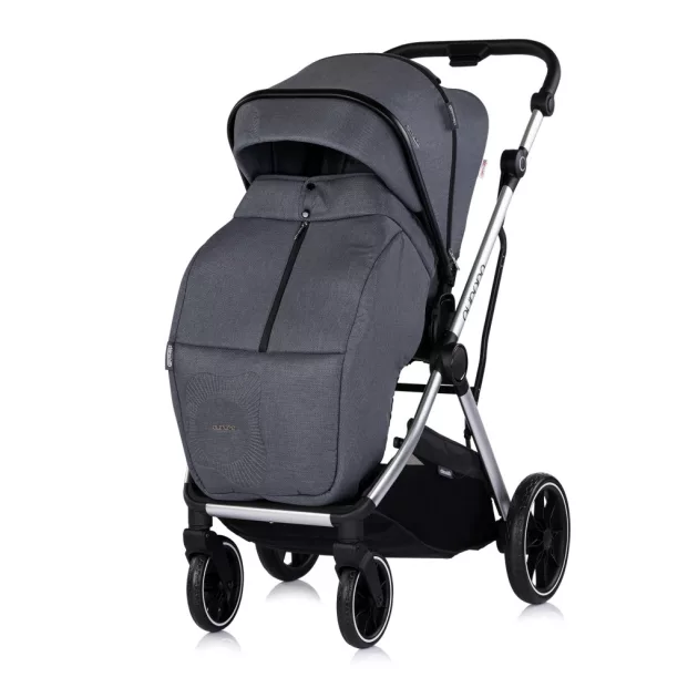 Chipolino Aurora 3az1-ben multifunkciós babakocsi - Charcoal