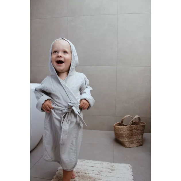 Mininor biopamut fürdőköpeny 12-24 hó - barack