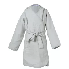 Mininor biopamut fürdőköpeny 12-24 hó - szürke