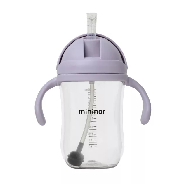 Mininor szívószálas itatópohár 330 ml - orgona