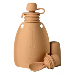 Mininor smoothie tartó kanállal 120 ml - barna