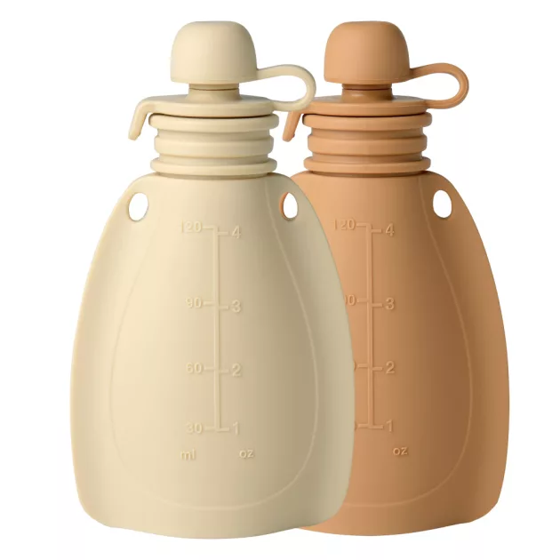Mininor smoothie tartó 120 ml 2 db - bézs/barna