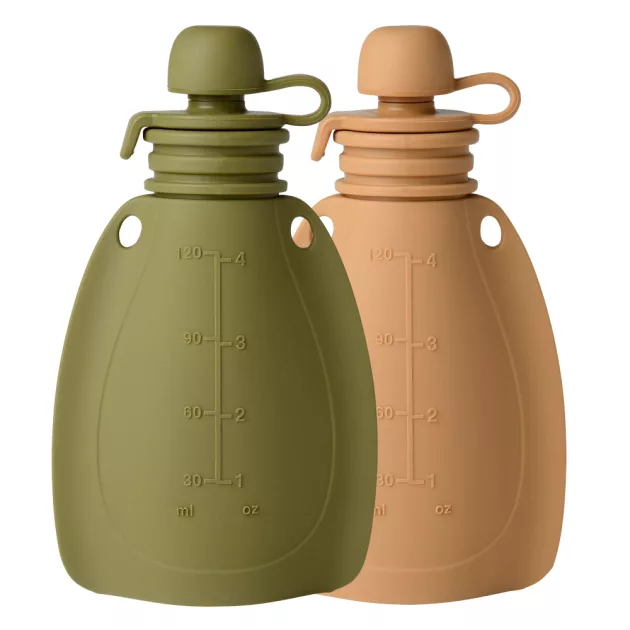 Mininor smoothie tartó 120 ml 2 db - moha/barna