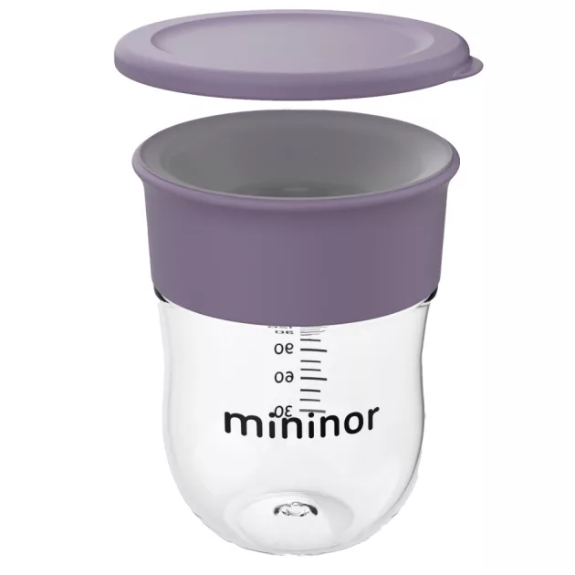 Mininor 360° tanuló pohár 220 ml - lila