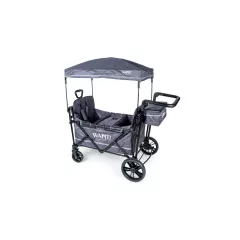   Wapiti Wagon PLUS, üléses, szürkéskék | 2 személyes testvérkocsi extra ülésekkel és tálcával