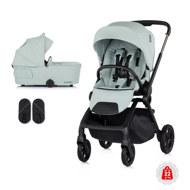 Chipolino Winner 2in1 újszülött babakocsi 22 kg-ig - Matcha