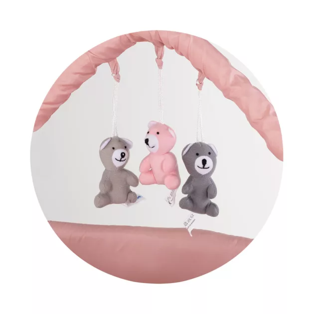Chipolino Luna multifunkciós utazóágy - pink powder