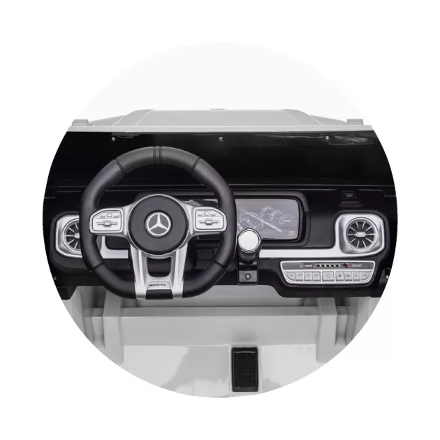 Chipolino Mercedes AMG G63 elektromos autó 2 üléssel - white leather