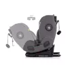Chipolino Techno iGrow autósülés Isofix 40-150cm - charcoal