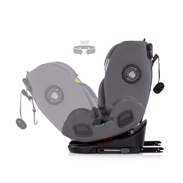 Chipolino Techno iGrow autósülés Isofix 40-150cm - charcoal