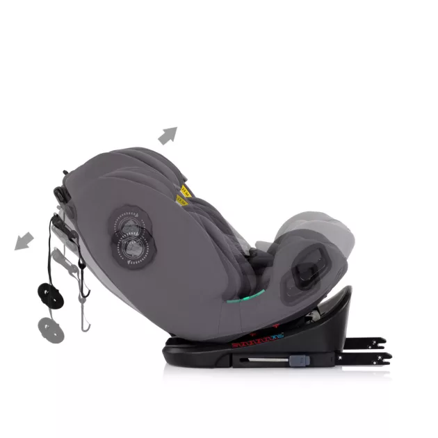 Chipolino Techno iGrow autósülés Isofix 40-150cm - charcoal