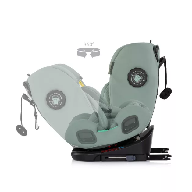 Chipolino Techno iGrow autósülés Isofix 40-150cm - matcha
