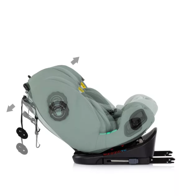 Chipolino Techno iGrow autósülés Isofix 40-150cm - matcha