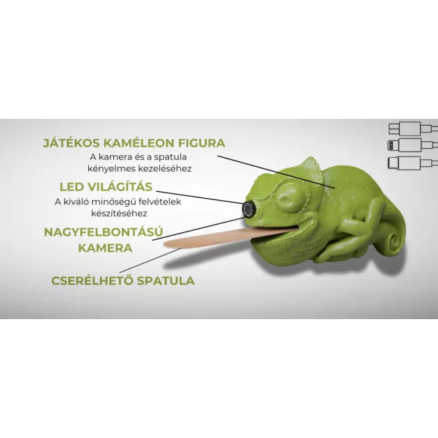 Kaméleon Kamera Gyerekbarát torokvizsgáló - Blue