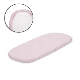 Lorelli gumis lepedő 90x50 cm mózeskosárba - pink
