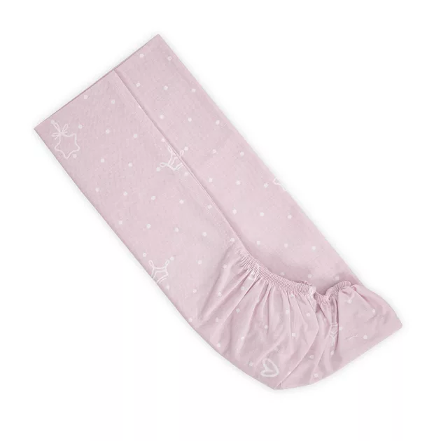 Lorelli gumis lepedő 90x50 cm mózeskosárba - pink