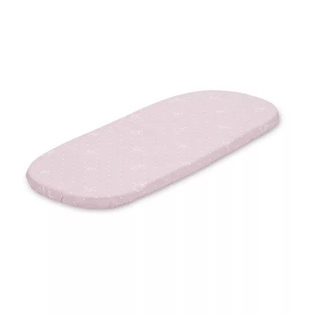 Lorelli gumis lepedő 90x50 cm mózeskosárba - pink