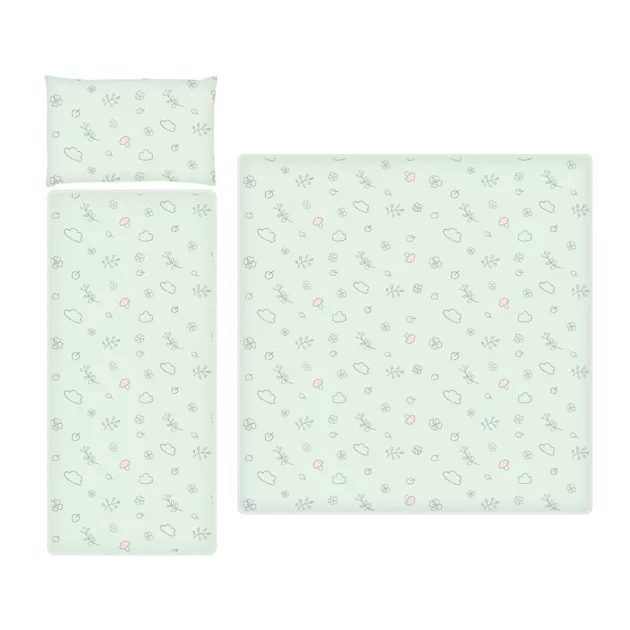 Lorelli 3 részes téli ágynemű garnitúra babakocsiba - Lamb Green