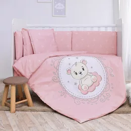   Lorelli Sunny 5 részes ágynemű garnitúra - Little Bear Pink