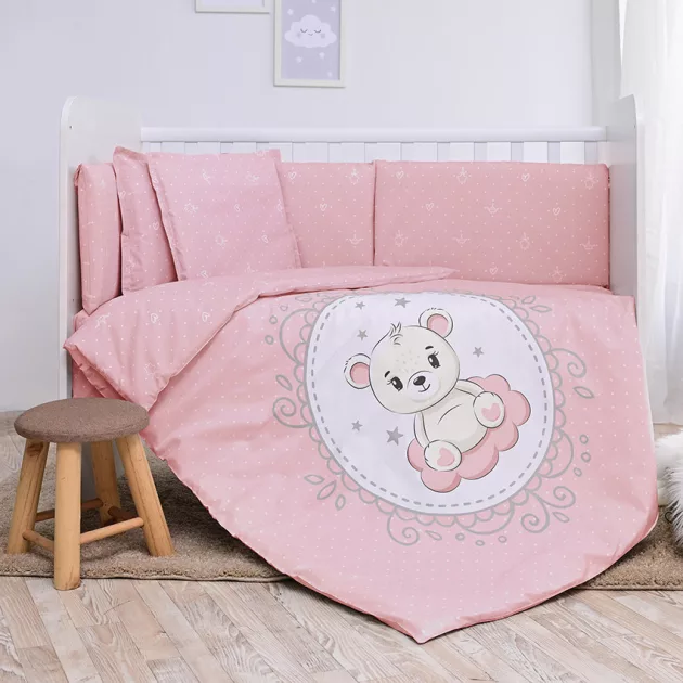 Lorelli Sunny 5 részes ágynemű garnitúra - Little Bear Pink