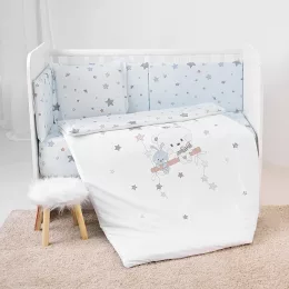   Lorelli Sunny 5 részes ágynemű garnitúra - Bear with Swing Blue
