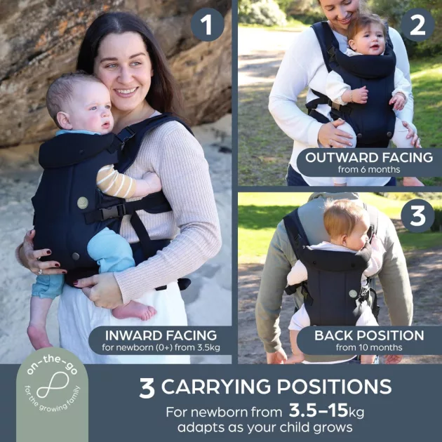 Dreambaby Journey ergonomikus 3az1 ben babahordozó - fekete