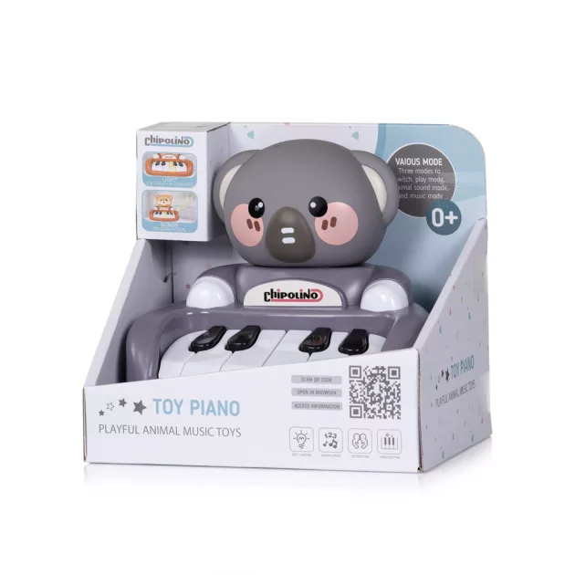 Chipolino Játékzongora - Koala dark gray