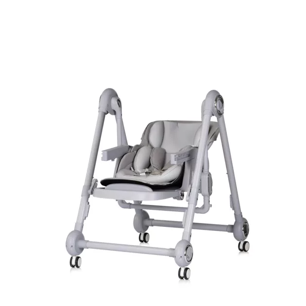 Chipolino Melba 2in1 multifunkciós etetőszék és hinta - platinum