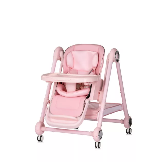 Chipolino Melba 2in1 multifunkciós etetőszék és hinta - powder pink