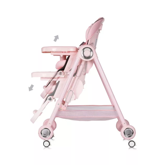 Chipolino Melba 2in1 multifunkciós etetőszék és hinta - powder pink