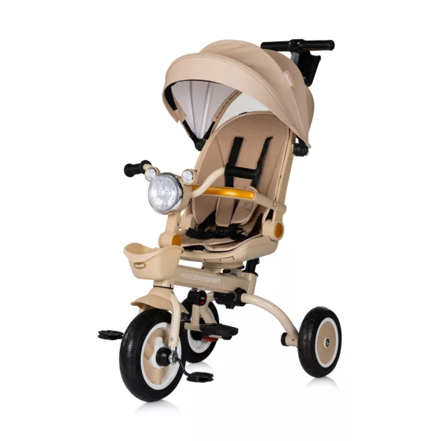 Chipolino Marathon Smart 360 összecsukható tricikli kupolával - latte