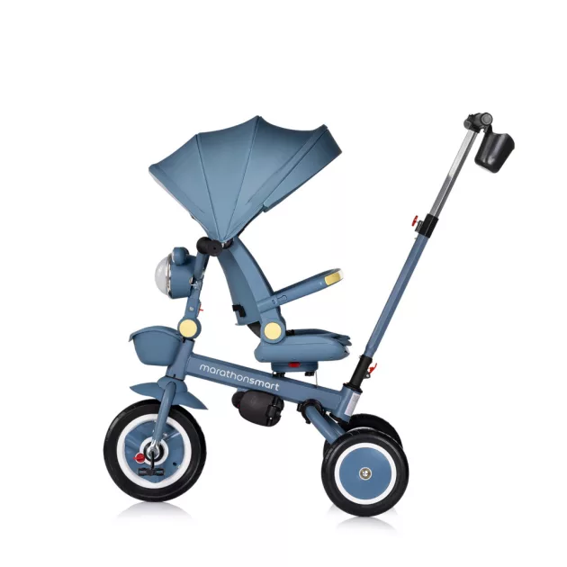 Chipolino Marathon Smart 360 összecsukható tricikli kupolával - denim