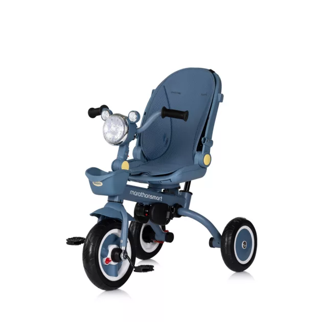 Chipolino Marathon Smart 360 összecsukható tricikli kupolával - denim