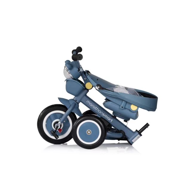 Chipolino Marathon Smart 360 összecsukható tricikli kupolával - denim