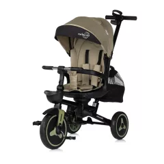   Chipolino Twisfold összecsukható tricikli 360° forgatható üléssel - olive green