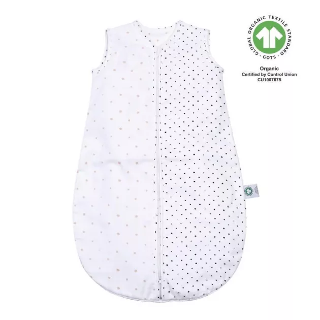 MOTHERHOOD Hálózsák muszlin BIO 0-6 hó 0,5 tog - Pink and Black Dots