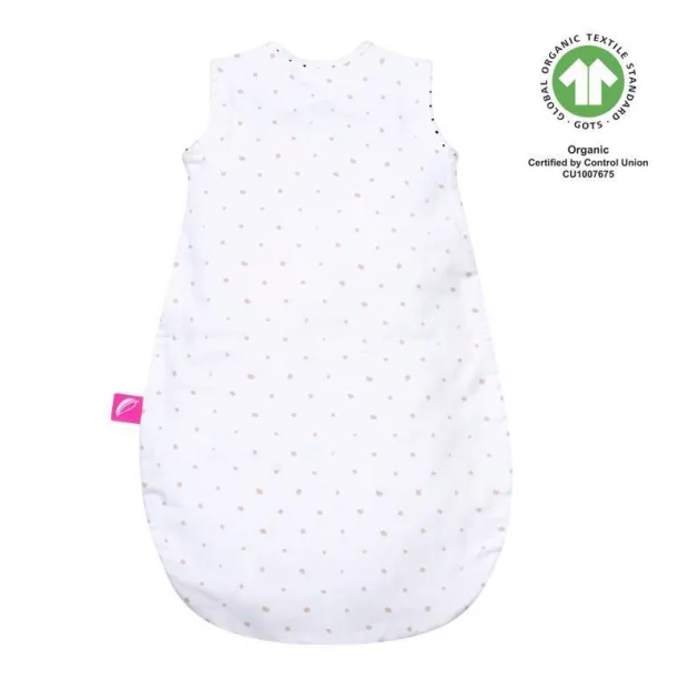 MOTHERHOOD Hálózsák muszlin BIO 0-6 hó 0,5 tog - Pink and Black Dots