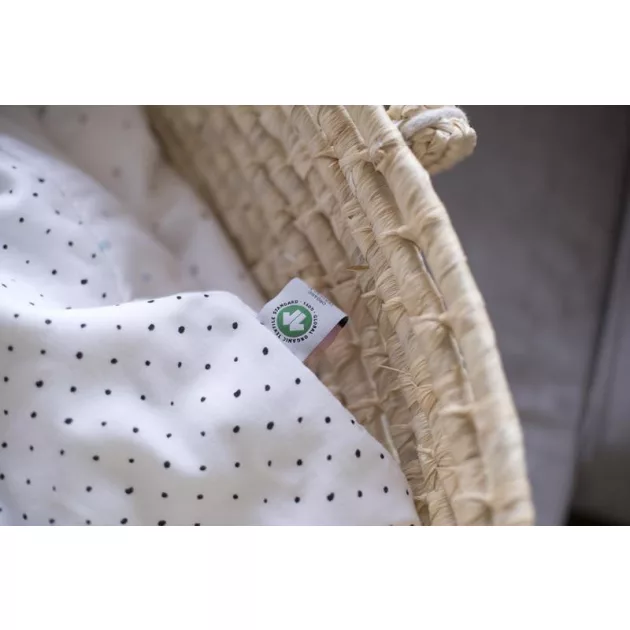 MOTHERHOOD Hálózsák muszlin BIO 0-6 hó 0,5 tog - Pink and Black Dots