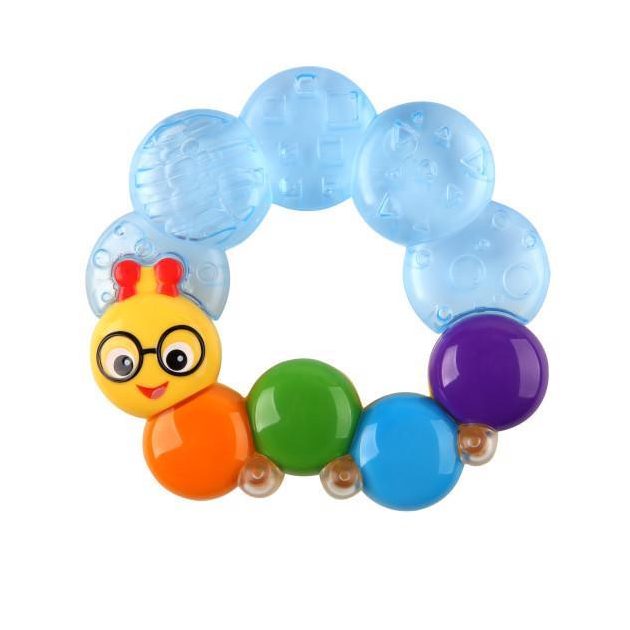 Baby Einsein Vízzel töltött rágóka Teether-pillar, kék 3 hó+