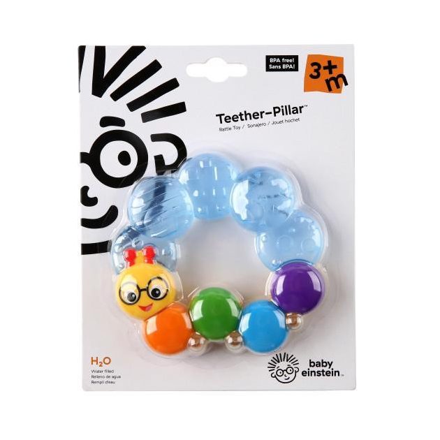 Baby Einsein Vízzel töltött rágóka Teether-pillar, kék 3 hó+