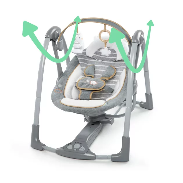 INGENUITY Átalakítható utazó hinta dallamokkal Bella Teddy™ 0m+ 9kg-ig