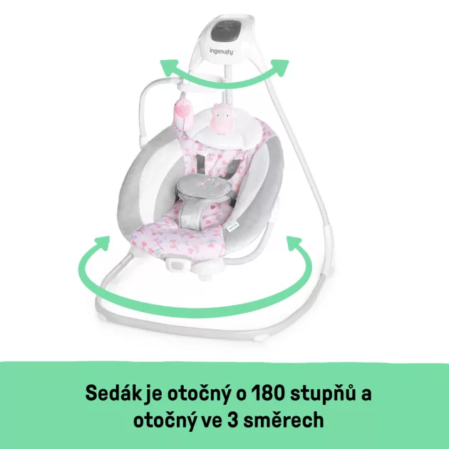 INGENUITY Rezgő hinta dallamokkal Cassidy 0+m 9 kg-ig