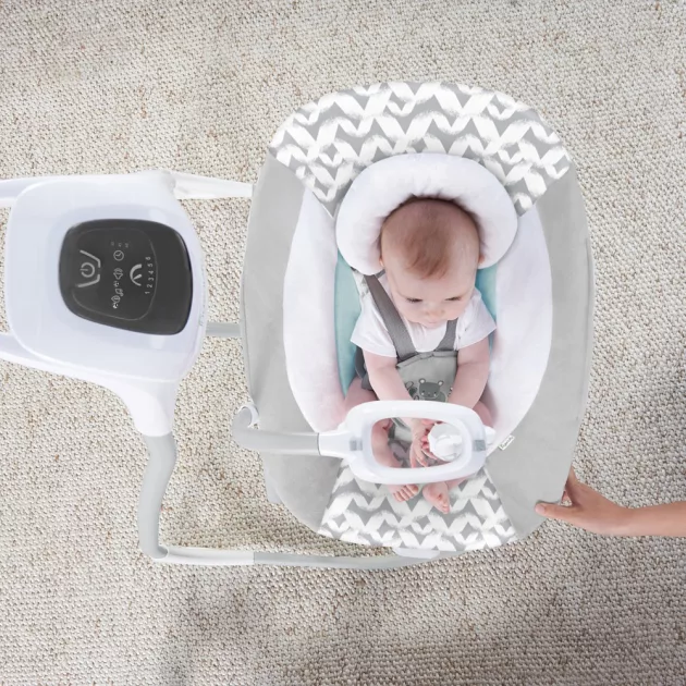 INGENUITY Nagy hinta rezgő hintaszékkel és dallamokkal, USB, 2in1 Raylan, 0 hó+, 9 kg-ig