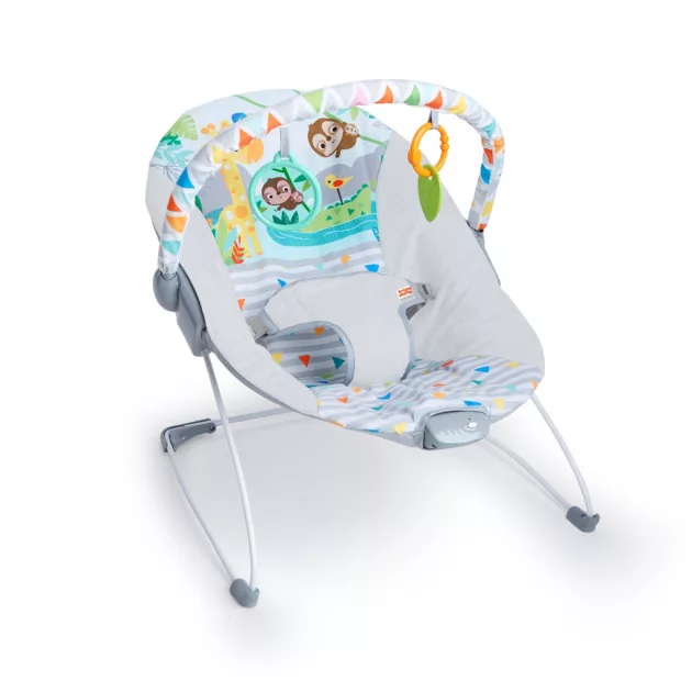 Bright Starts Rezgő pihenőszék, Safari Fun™, 0 hó+, 9 kg-ig