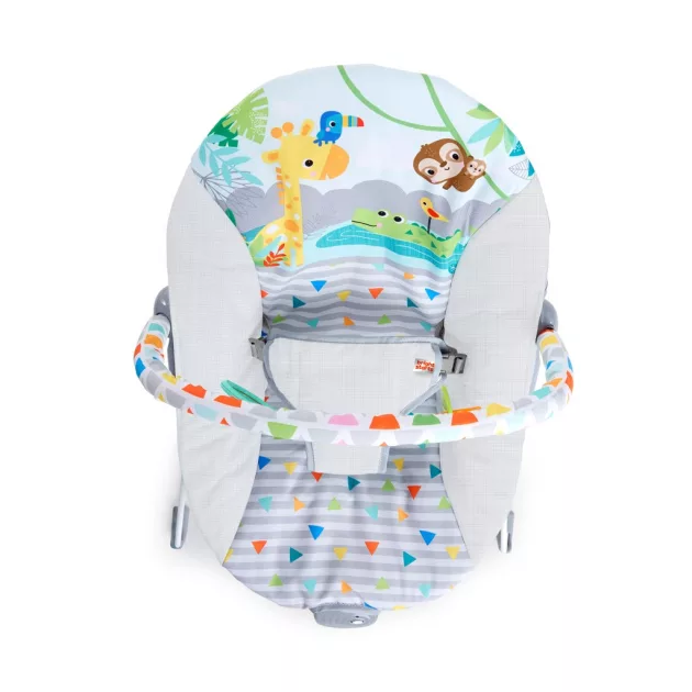 Bright Starts Rezgő pihenőszék, Safari Fun™, 0 hó+, 9 kg-ig