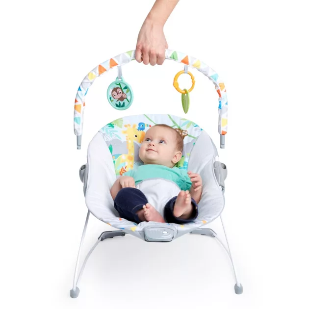 Bright Starts Rezgő pihenőszék, Safari Fun™, 0 hó+, 9 kg-ig