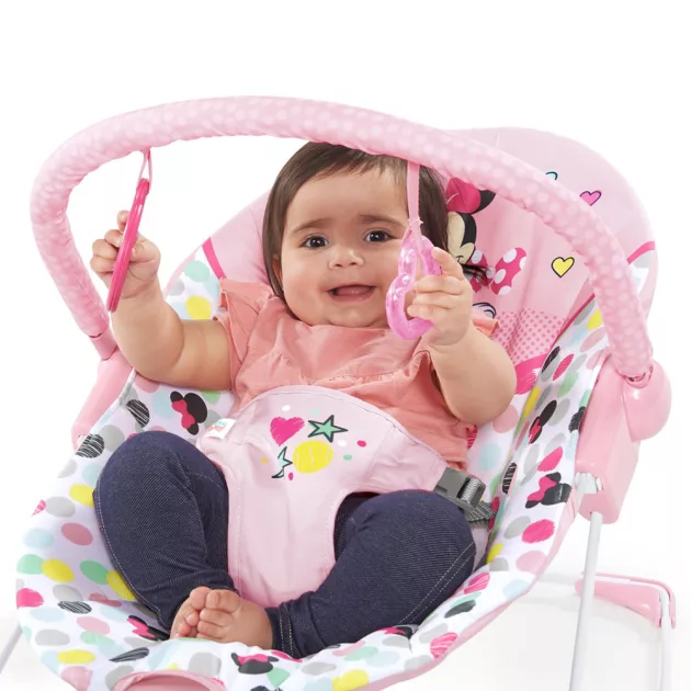 Disney Baby Rezgő pihenőszék, Minnie Mouse Spotty Dotty, 0 hó+, 9 kg-ig