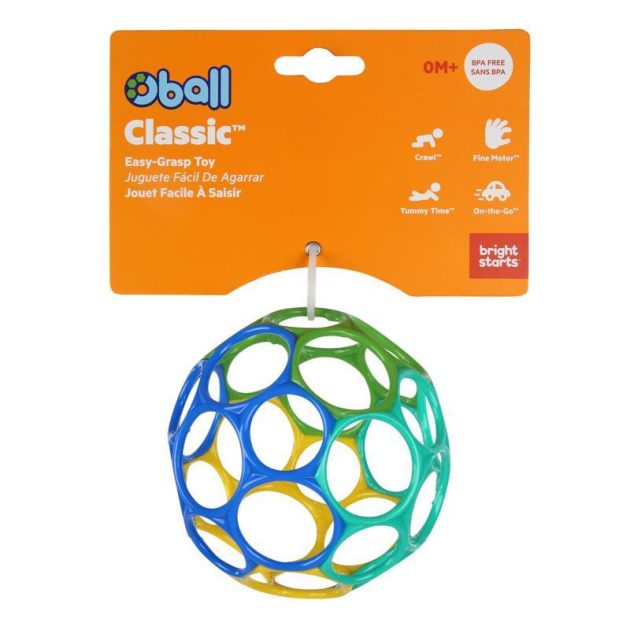 Oball Játék, Classic, 10 cm, kékes/zöld, 0 hó+