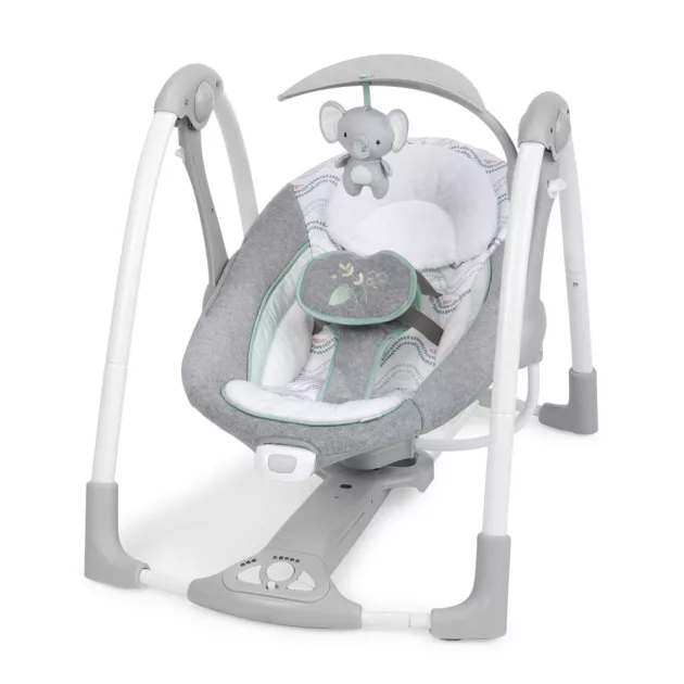INGENUITY Átalakítható rezgő hinta dallamokkal és adapterrel, Swell™, 2in1, 0 hó+, 9 kg-ig