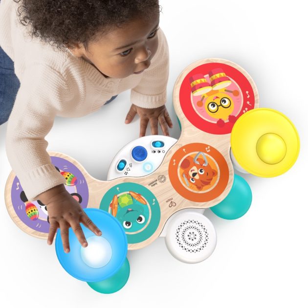 Baby Einstein Zenélő játék dob készlet, Together in Tune Drums™, Connected Magic Touch™, HAPE, 12 hó+